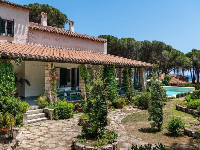 Haus mit schattiger, eingewachsener Terrasse, Pool und Meerblick Haus mit schattiger, eingewachsener Terrasse, Pool und Meerblick