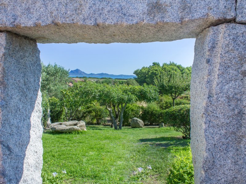 Herrlicher Garten mit landestypischen Pflanzen wie einem Affenbrot- und Gineprobaum Herrlicher Garten mit landestypischen Pflanzen wie einem Affenbrot- und Gineprobaum