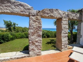 Blick zum Meer von der privaten Terrasse